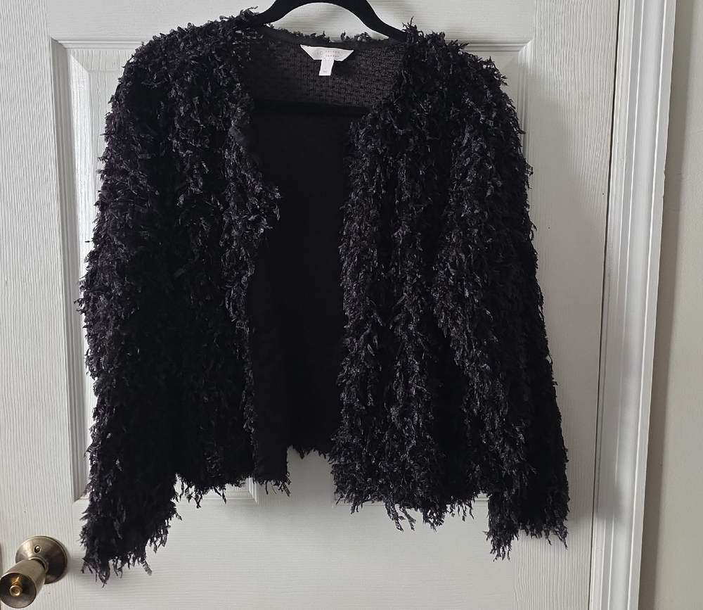 LC Lauren Conrad Charcoal Textured Cardigan